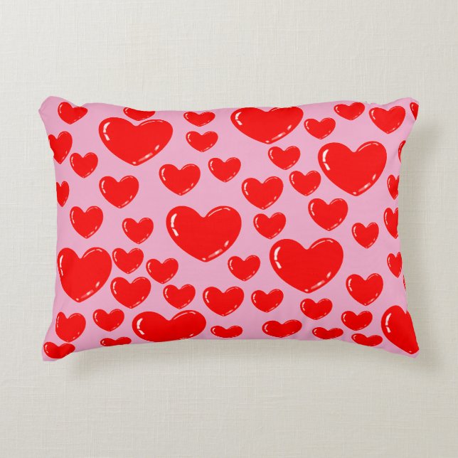 glass hearts decorative cushion (Front)
