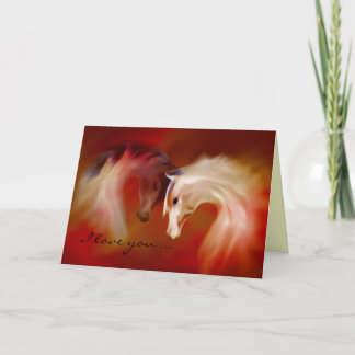 "Glass Horses, Valentine's Love" ~ Greeting Card