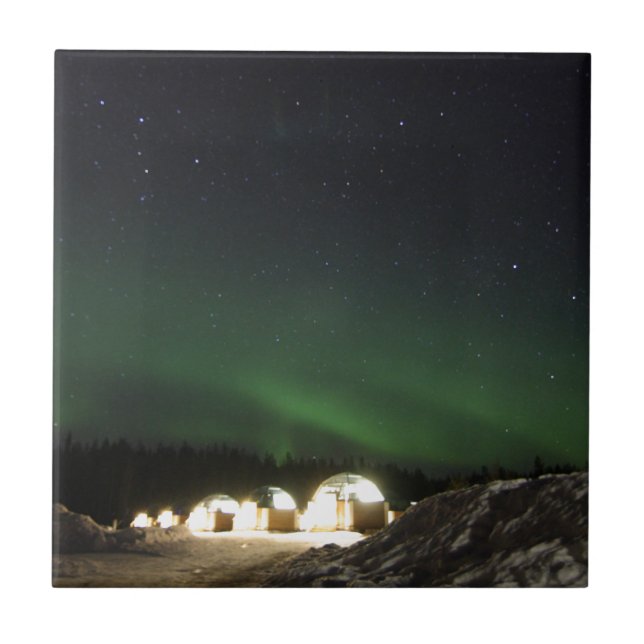 Glass Igloo under the Northern Lights Tile (Front)