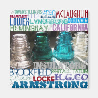 Glass Insulators TELECOM History Magnet