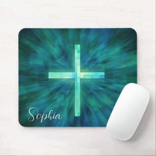 Glass Jesus Cross Jesus Faith Christian Custom Mouse Mat