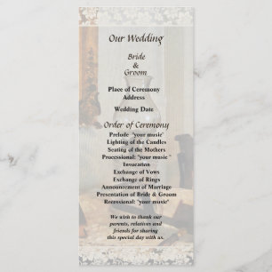 Glass Lamp and Stereopticon Wedding Program Programme