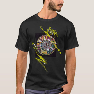 Glass Mandala Initial Decorative Fashion T-shirt