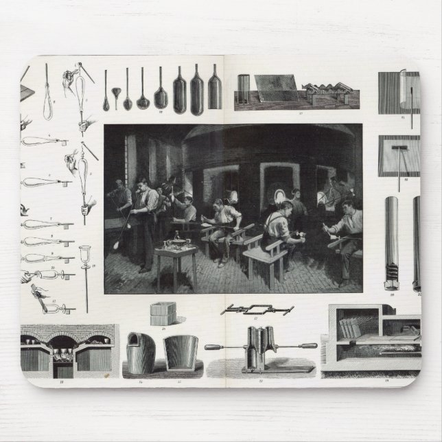 Glass manufacture mouse mat (Front)