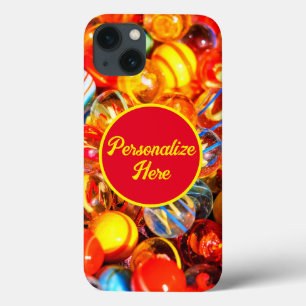 Glass marbles colourful vintage nostalgic iPhone 13 case