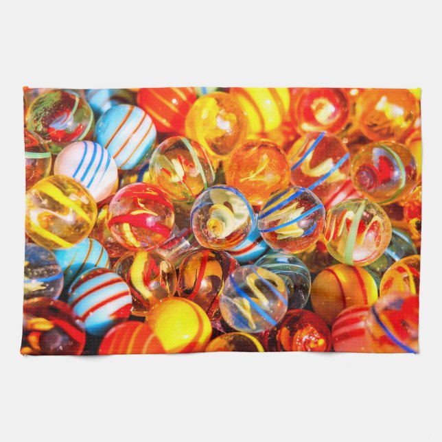 Glass marbles tea towel (Horizontal)