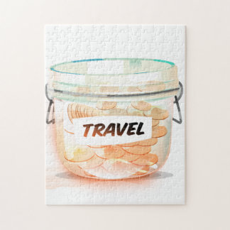 Glass Money Travel Jar Jigsaw Puzzle