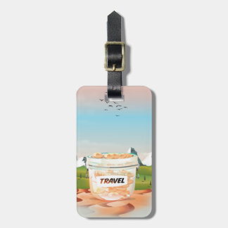 Glass Money Travel Jar Luggage Tag