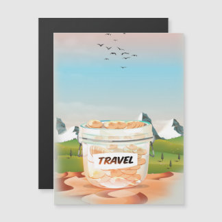 Glass Money Travel Jar Magnetic Invitation