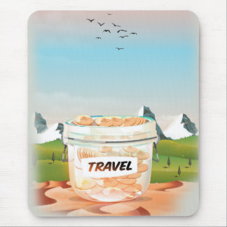 Glass Money Travel Jar Mouse Mat