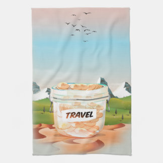 Glass Money Travel Jar Tea Towel