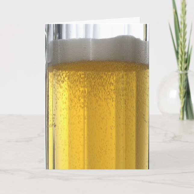 Glass Mug of Beer Custom Greeting Card (Front)