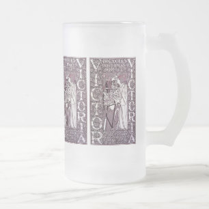 Glass Mug: Victor, Victoria Bicycles Frosted Glass Beer Mug