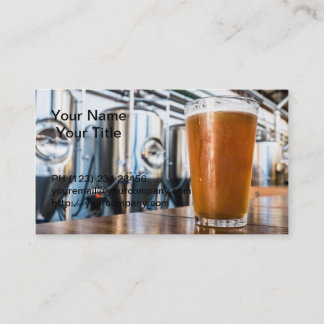 Glass of Beer at Microbrewery Business Card