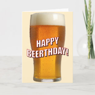 Glass of Beer (Happy Beerthday) Card