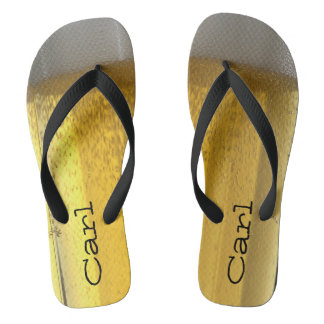 Glass of Beer Personalised Flip Flops