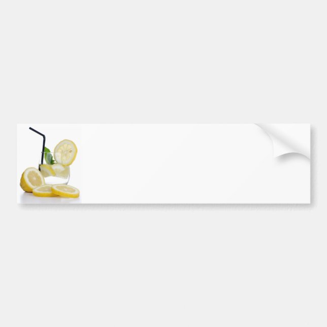 Glass of fresh cool drink bumper sticker (Front)