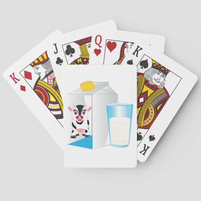 Glass Of Milk Playing Cards (Back)
