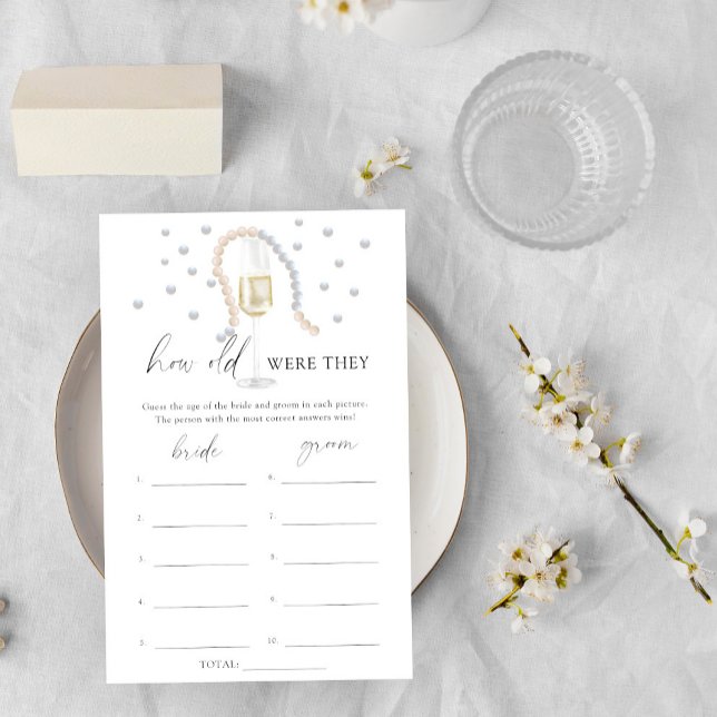 Glass of Prosecco - How old were they bridal game (Creator Uploaded)