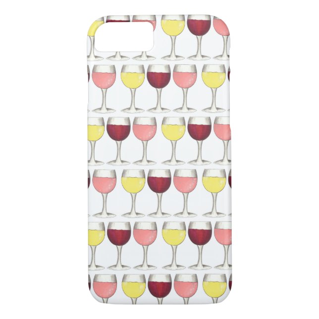 Glass of Red White Rosé Glasses Winery Wine Lover Case-Mate iPhone Case (Back)