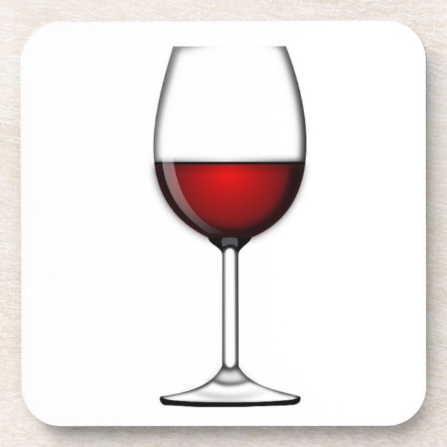 GLASS OF RED WINE COASTER (Front)