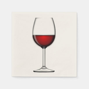 GLASS OF RED WINE NAPKIN