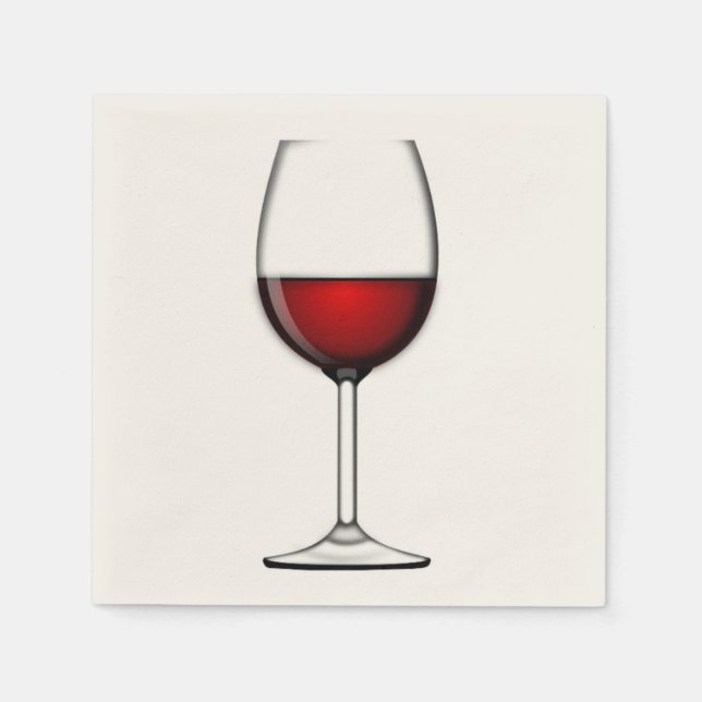 GLASS OF RED WINE NAPKIN (Front)