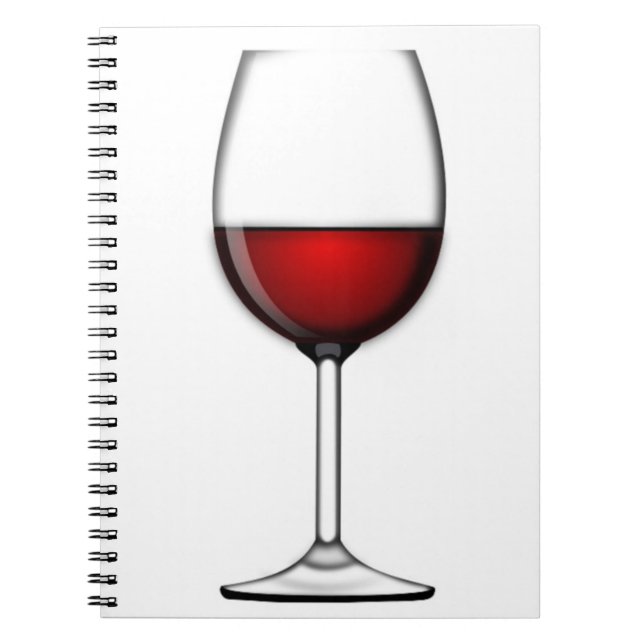 GLASS OF RED WINE NOTEBOOK (Front)