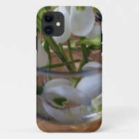 glass of snowdrops