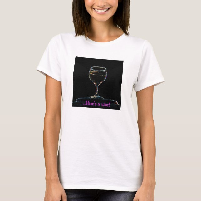 Glass of Wine baby doll t-shirt (Front)
