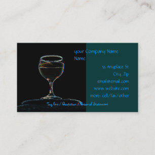 Glass of Wine business card template