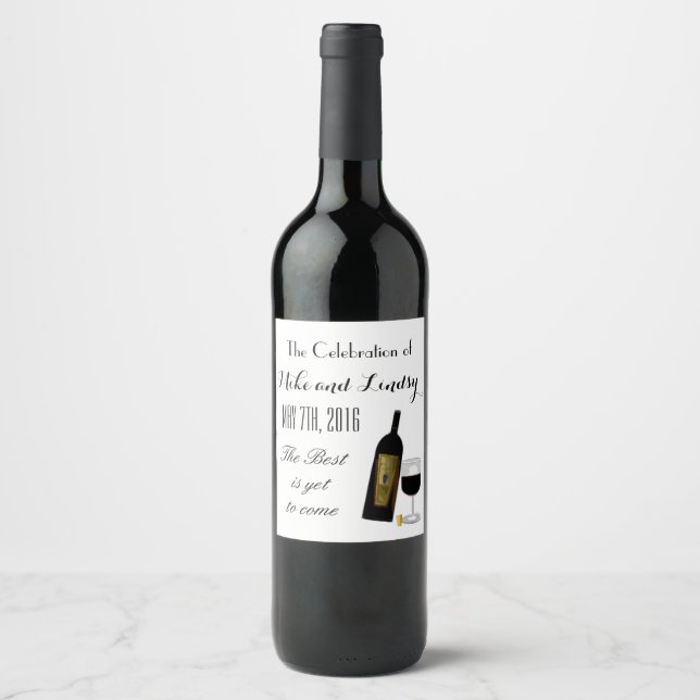 Glass of Wine Label (Front)