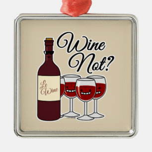 Glass of Wine not grapes alcohol red rose pinot am Metal Tree Decoration