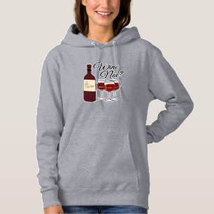 Glass of Wine not grapes alcohol red rose pinot Hoodie