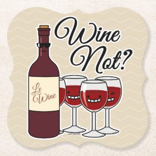 Glass of Wine not grapes alcohol red rose pinot Paper Coaster
