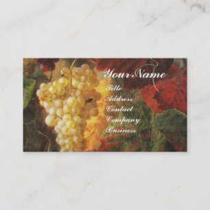 GLASS OF WINE, OLD GRAPE VINEYARD ,RED WAX SEAL BUSINESS CARD