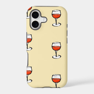 Glass of wine on orange