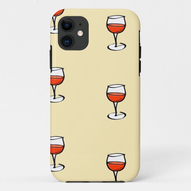 Glass of wine on orange Case-Mate iPhone case (Back)