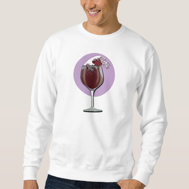 Glass Of Wine  Sweatshirt (Front)