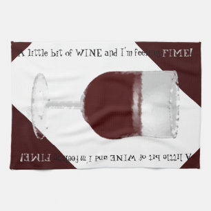 Glass of Wine Tea Towel