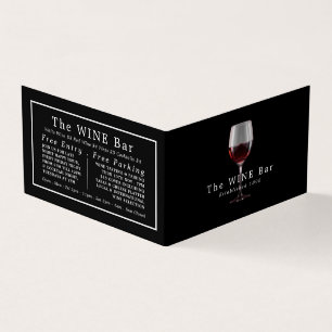 Glass of Wine, Wine Bar/Winery, Detailed Business Card