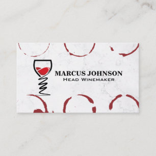 Glass of Wine   Winery Business Card