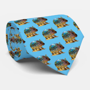 Glass Opalized Australian Wombat, Tie