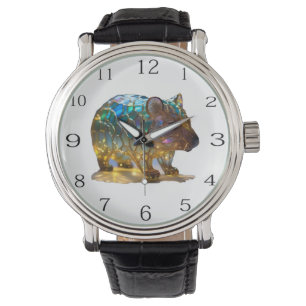 Glass Opalized Australian Wombat, Watch