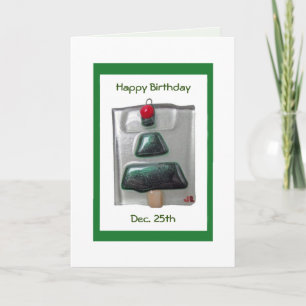 Glass Ornament Birthday Christmas Card