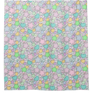 Glass ornaments shower curtain