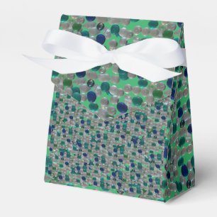 Glass Pebbles Pattern Cust. BG Favour Box