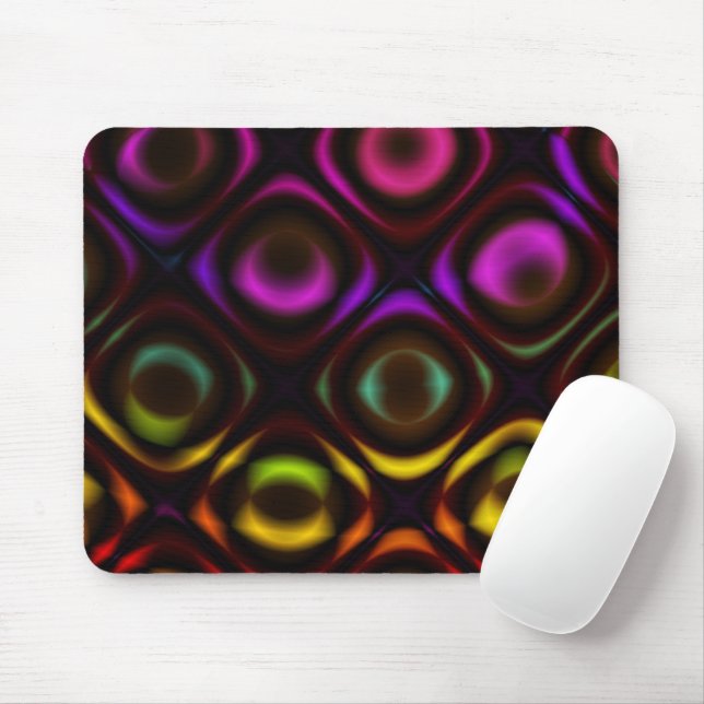 Glass | Rainbow Fractal Art Mouse Mat (With Mouse)