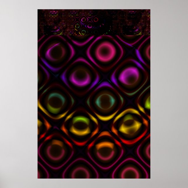 Glass | Rainbow Fractal Art Poster (Front)