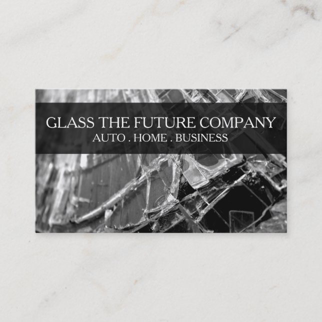 Glass Repair Installation Service Business Card (Front)